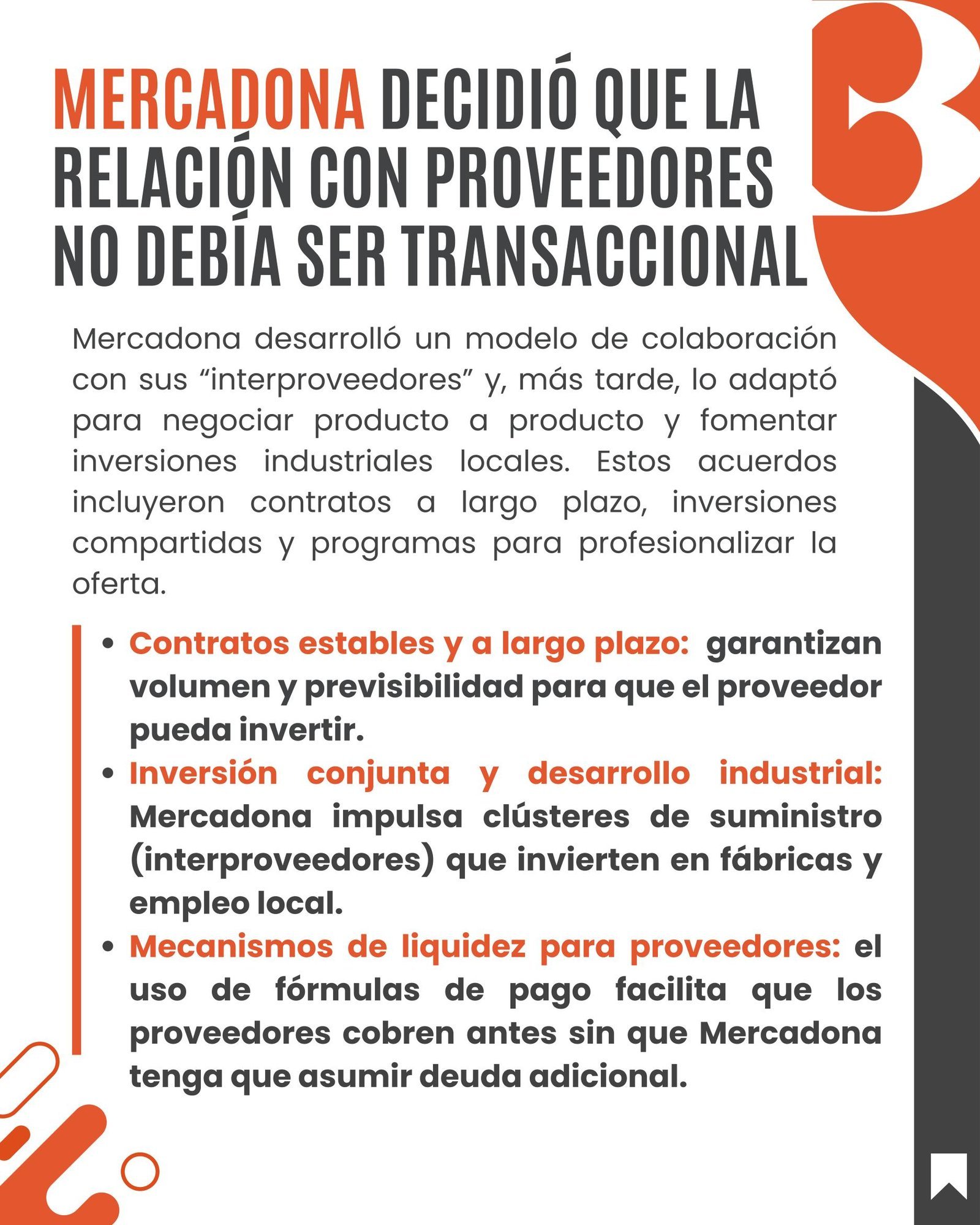 Alianzas con Proveedores: Financiación en la cadena de valor (Modelo Mercadona) — imagen 3