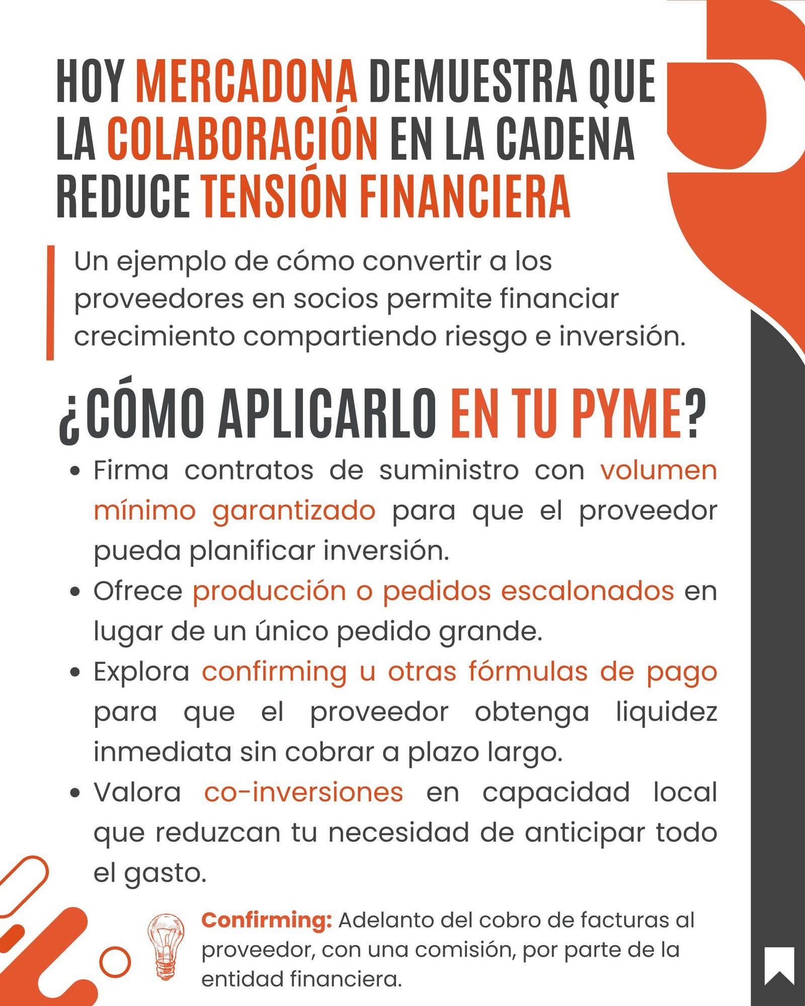 Alianzas con Proveedores: Financiación en la cadena de valor (Modelo Mercadona) — imagen 5
